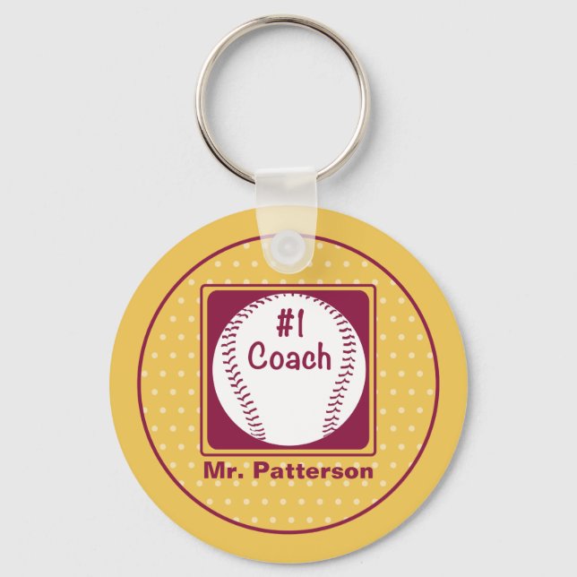 Danke Coach, Danke Nummer 1 Schlüsselanhänger (Vorderseite)