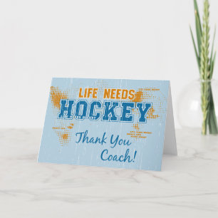 Danke, Coach! Das Leben braucht Hockey-Grußkarte Dankeskarte