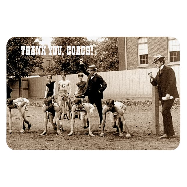Danke, Coach. Foto für Vintage Sportarten - Magnet (Horizontal)
