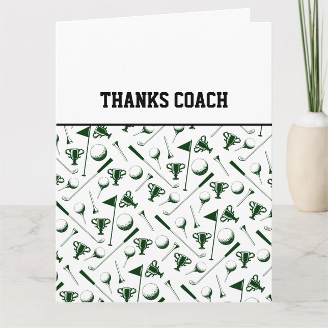 DANKE COACH Golf Balls Team Green Black Karte (Vorderseite)