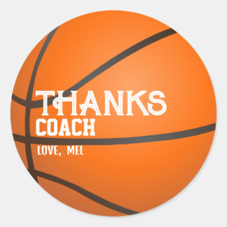 Danke Coach von Runder Aufkleber
