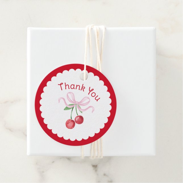 Danke Coquette Cherry Brautparty Geschenkanhänger (Beispiel)