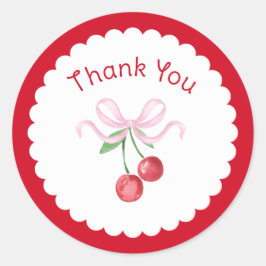 Danke Coquette Cherry Brautparty Runder Aufkleber