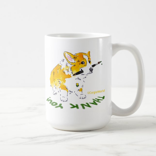 Danke Corgi-Tasse Kaffeetasse (Rechts)
