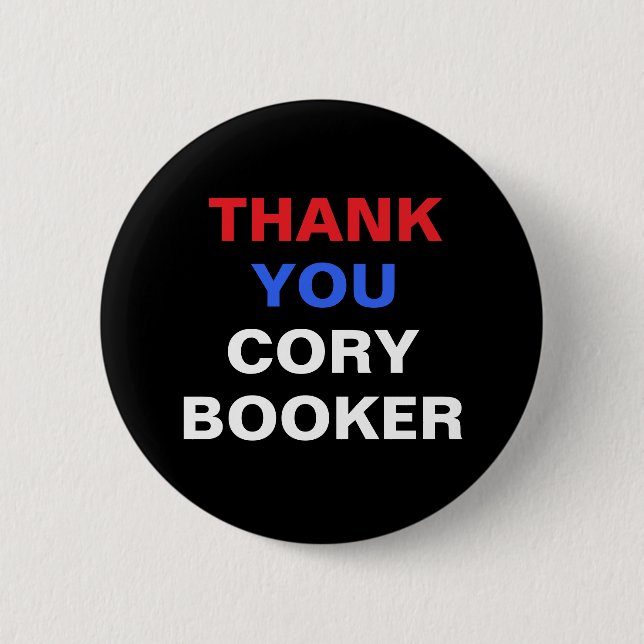 Danke, Cory Booker Button (Vorderseite)