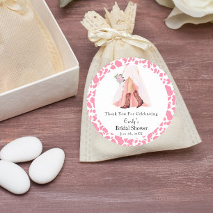 Danke Cowboy Boots & Wedding Dress Bridal Show Runder Aufkleber