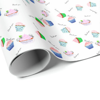 Danke Cupcake-Geschenkpapier Geschenkpapier