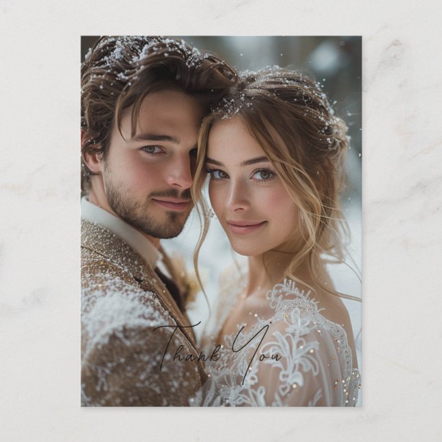 Danke, Custom Foto Postkarte (Vorderseite)