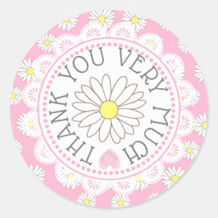 Danke, Daisy Themed Stickers