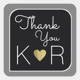 Danke / danke quadratischer aufkleber