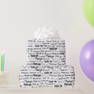 Danke das größte Wort Schwarzweiß_small Geschenkpapier