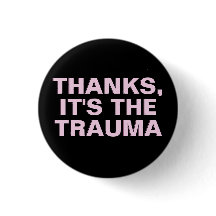 Danke das Trauma Pink Black Sarcastic Slogan