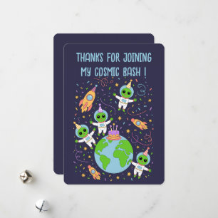 Danke, dass du an meinem kosmischen Geburtstagsbas Feiertagskarte