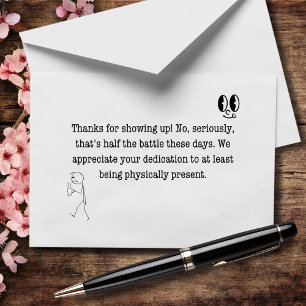 Danke, dass du aufgetaucht bist (Nein, ernsthaft) Dankeskarte