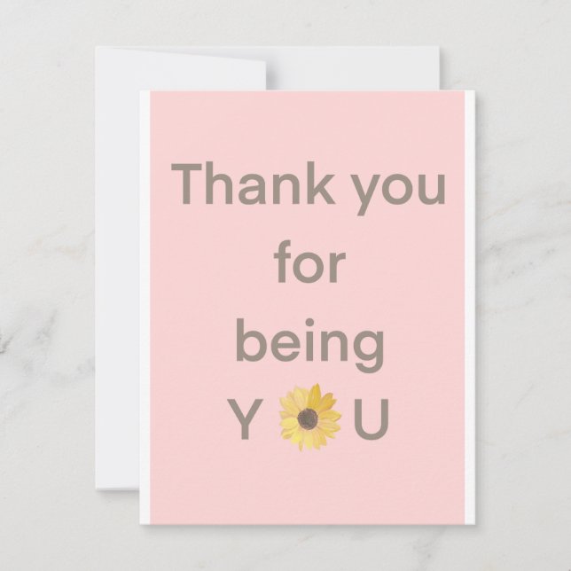 Danke, dass du bist dankeskarte (Vorderseite)