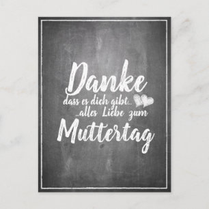 Danke, dass du bist! Muttertagskappe Feiertagspostkarte