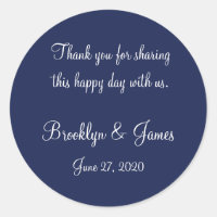 Danke, dass du blaue Nautic Wedding Stickers
