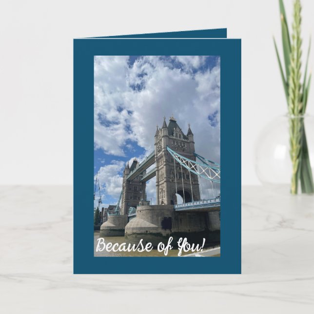 Danke, dass du da bist. dankeskarte (Vorderseite)