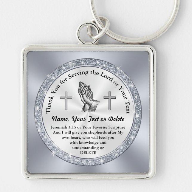 Danke, dass du dem Herrn gedient hast, Christliche Schlüsselanhänger (Vorne)