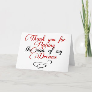 Danke, dass du den Mann meiner Träume aufgezogen h Dankeskarte