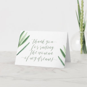 Danke, dass du die Frau meiner Träume großgezogen  Dankeskarte