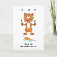 Danke, dass du die Katze-Grüße-Karte gefüttert has