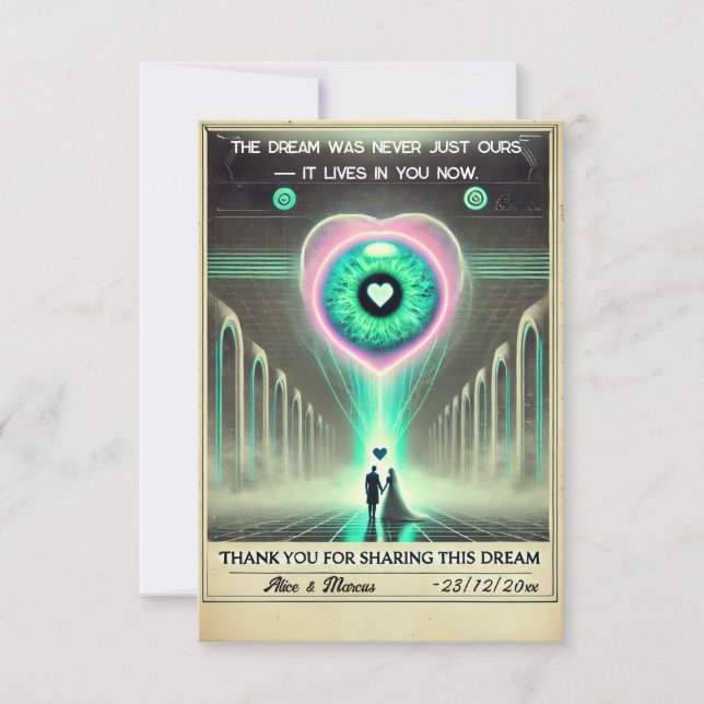 💌 "Danke, dass du diesen Traum geteilt hast" Weir Dankeskarte (Vorderseite)