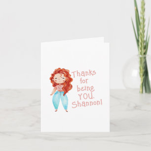 Danke, dass du du bist - Grußkarte zum Zusammenfal Karte