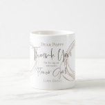 Danke, dass du ein Blumengeschenk für die Mädchen  Kaffeetasse<br><div class="desc">Dank in Stil mit diesem trendigen Design mit künstlerischen Scribble-Effekt-Linien und der wichtigsten Typografie Dankeschön und Flower Girl in einem sehr stilvollen dunkelbraunen Skript. Personalisieren Sie die Erholung des Textes einfach,  und Sie können die bearbeitbaren Textfarben ändern,  wenn Sie möchten,  indem Sie die Option Weitere anpassen wählen.</div>