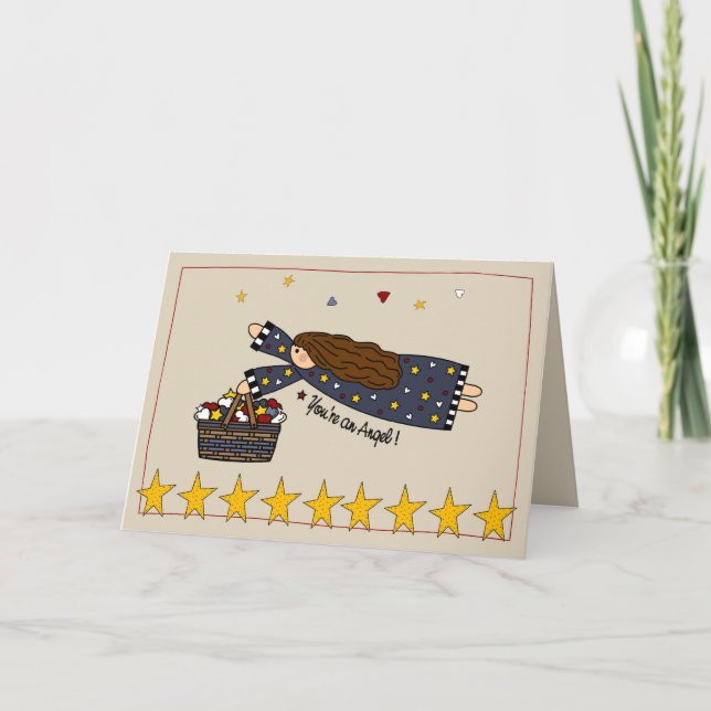 Danke, dass du ein Engel bist Dankeskarte (Vorderseite)