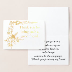 Danke, dass du ein Freund bist Vintage-Motiv mit B Folienkarte