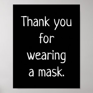 Danke, dass du ein Maskenposter getragen hast Poster