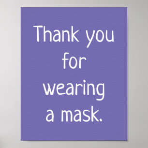 Danke, dass du ein Maskenposter getragen hast Poster