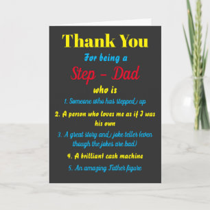Danke, dass du ein Stepdad bist, der Zitate hat Karte