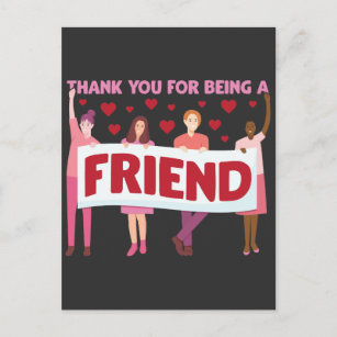 Danke, dass du eine freundliche Freundschaft bist Postkarte