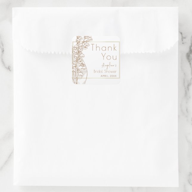 Danke, dass du einen Aufkleber für Brautdusche has (Tasche)