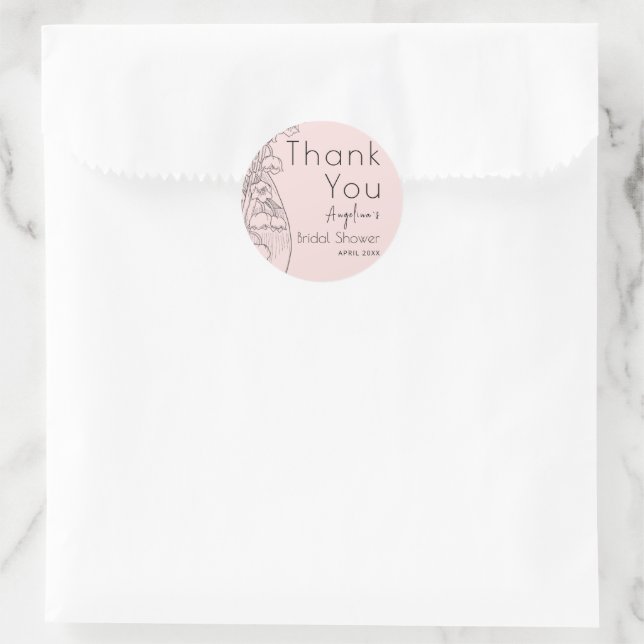 Danke, dass du einen Aufkleber für Brautdusche has (Tasche)