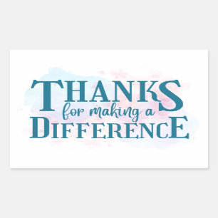 Danke, dass du einen Unterschied gemacht hast Rechteckiger Aufkleber
