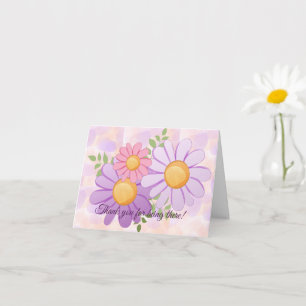 Danke, dass du für mich da bist!  Lila Gänseblümch Karte