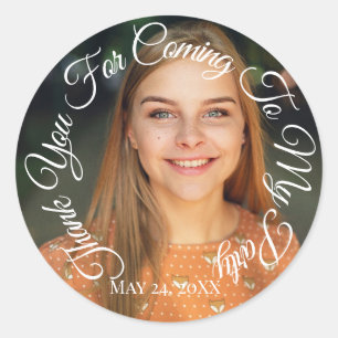 Danke, dass du Geburtstag in mein Party Foto gekom Runder Aufkleber