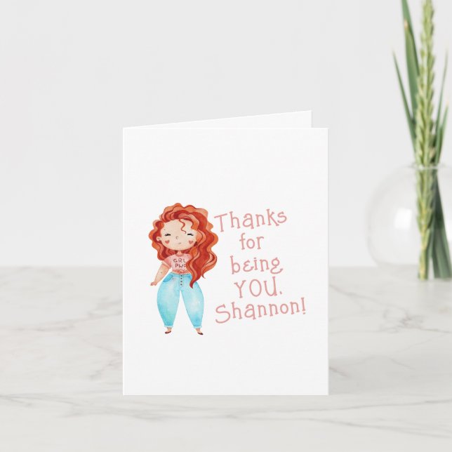 Danke, dass du geklappte Grußkarte geworden bist Karte (Vorderseite)