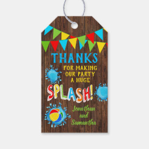 Danke, dass du gekommen bist Pool Gastgeschenk-Tag Geschenkanhänger