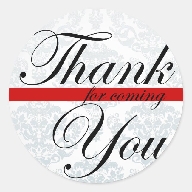 Danke, dass du gekommen bist Red Sticker (Vorderseite)