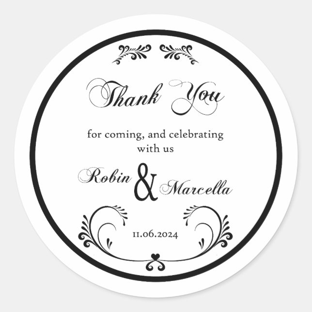 Danke, dass du gekommen bist runder aufkleber (Vorderseite)