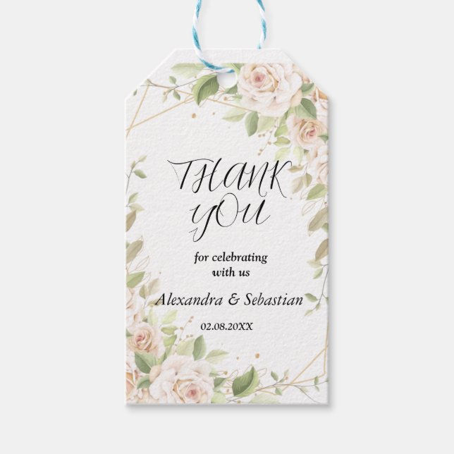 Danke, dass du gekommen bist, um die Blumenmarke G Geschenkanhänger (Vorderseite)