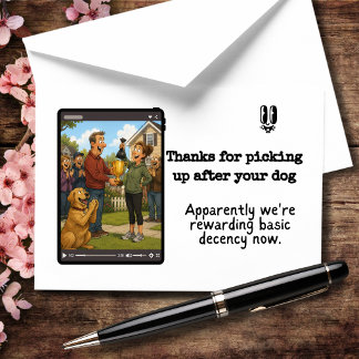 Danke, dass du hinter deinem Hund aufräumst Dankeskarte