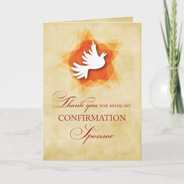 Danke, dass du mein Bestätigungssponsor, Dove bist Dankeskarte (Vorderseite)