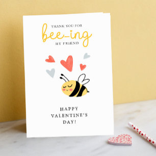 Danke, dass du mein Freund bist Bee Pun Kids Valen Feiertagskarte