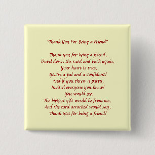 Danke, dass du mein Freund bist - Button