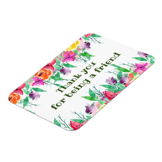 Danke, dass du mein Freund für Blumendesign bist Magnet (Linke Seite)